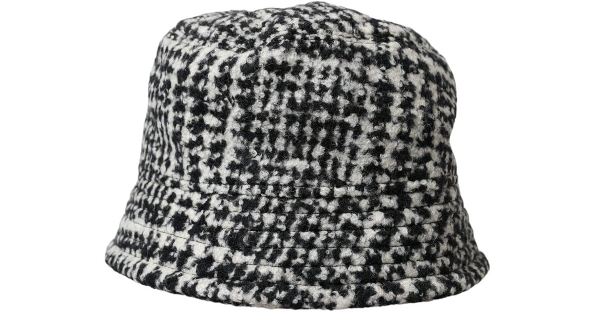 Dolce & Gabbana Black Cotton Wide Brim Bucket Hat