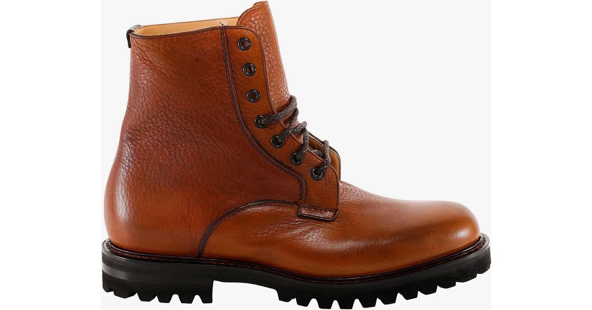 Church's Leather Stitched Profile Laceup Boots in Black for Men Lyst UK