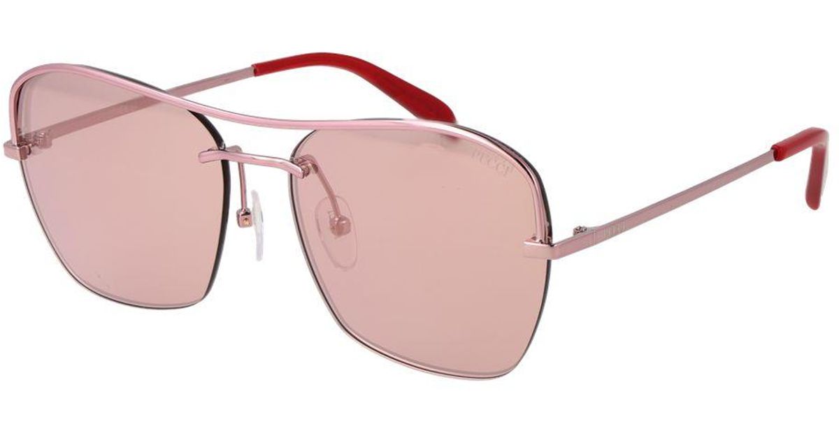 Emilio Pucci Gold Metal Sunglasses