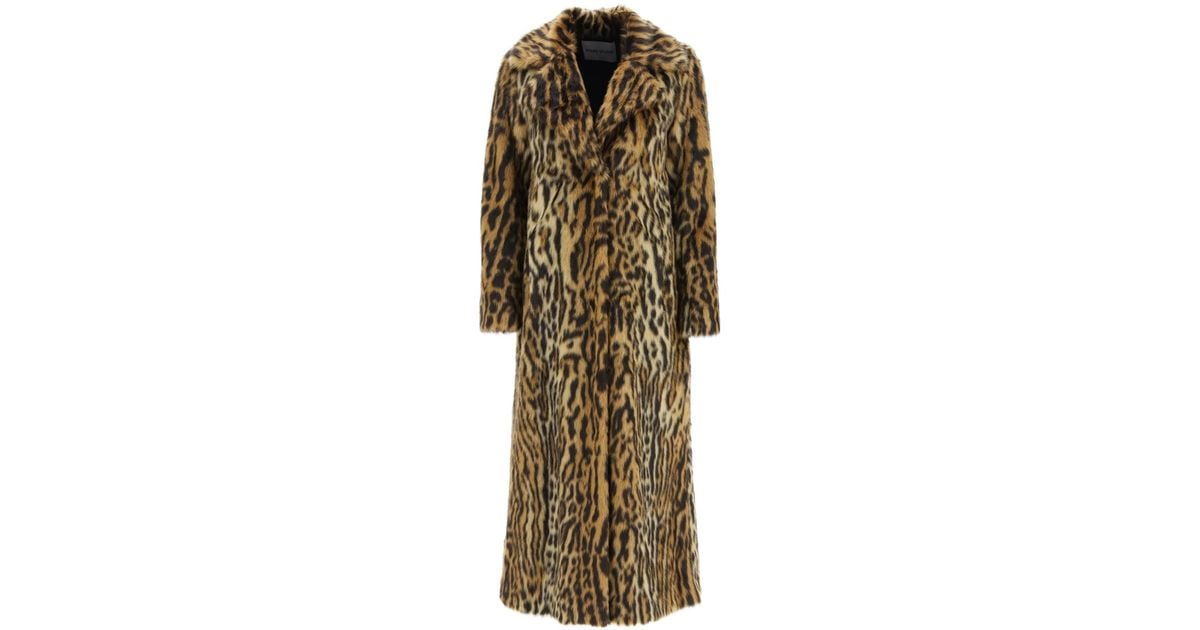 Stand Studio Stand Kylie Coat In Leopard Faux Fur Lyst UK