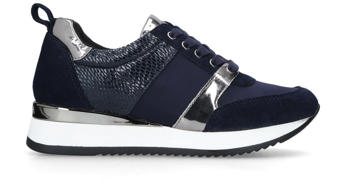 navy carvela trainers