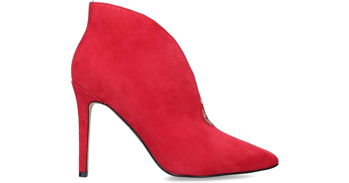 nine west red ankle boots