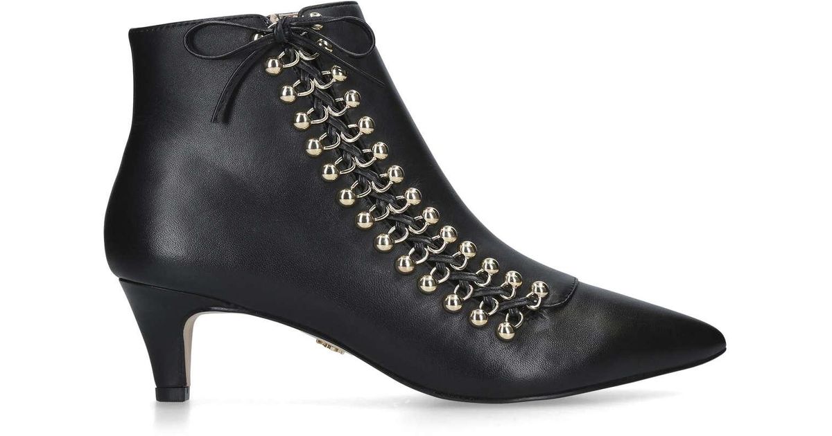 kurt geiger lace up boot in black