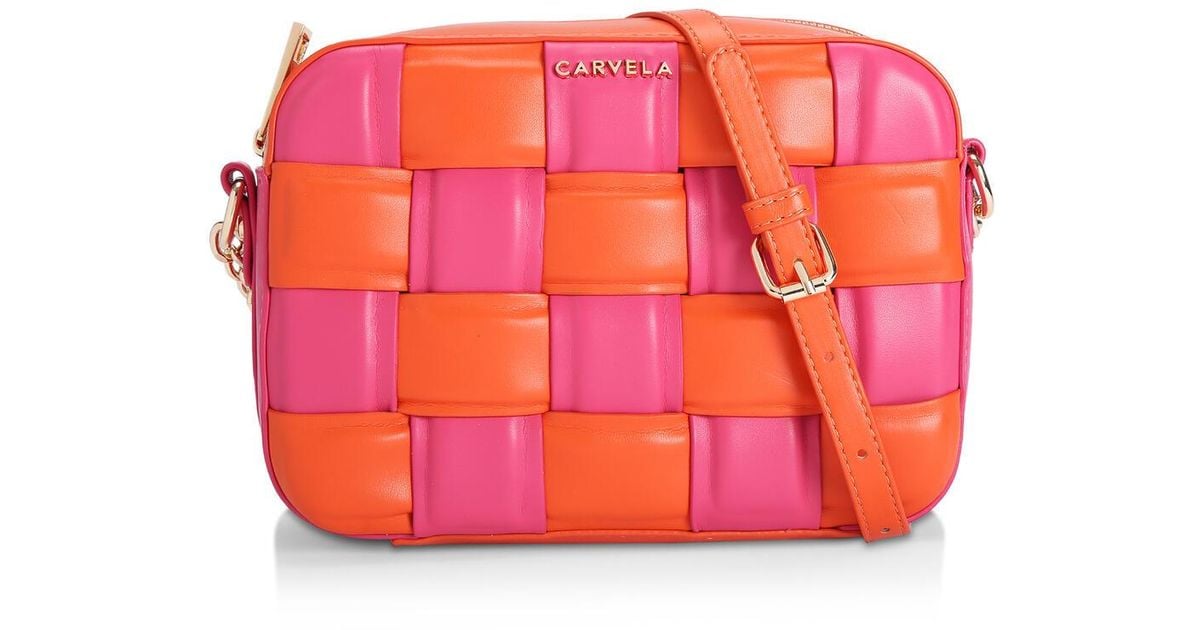 Carvela Kurt Geiger Fuchsia Orange Cross Body Bag in Red Lyst UK