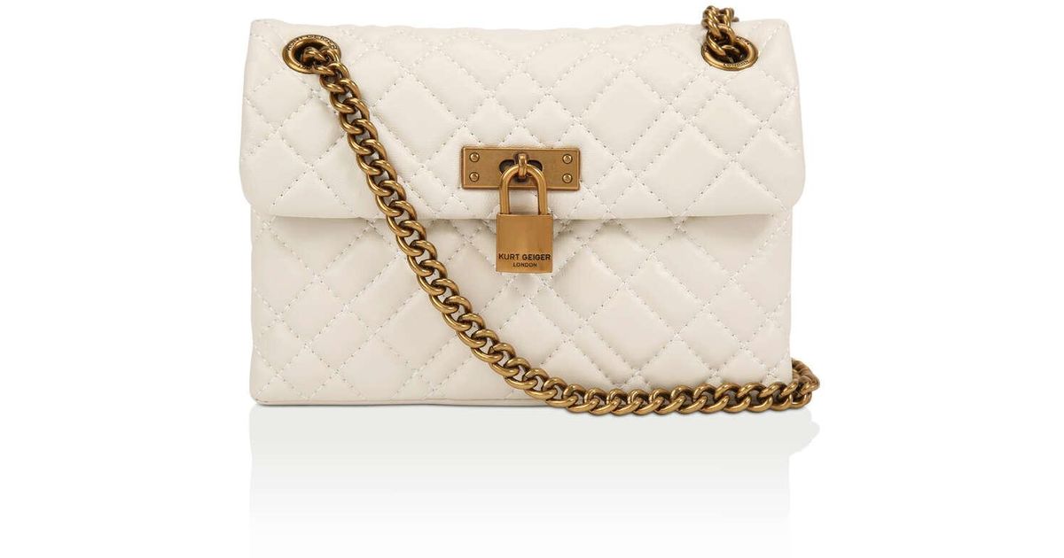 Kurt Geiger Bone Quilted Cross Body Bag in White Lyst UK
