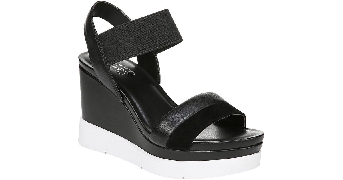 born lamium leather wedge slides
