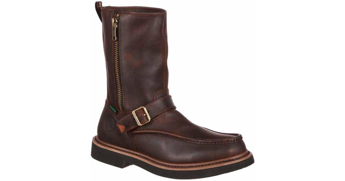 side zip wellington work boots