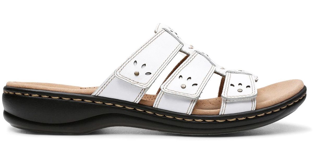 clarks leisa white sandals