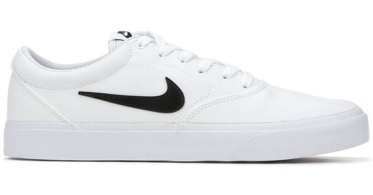 nike sb charge white canvas