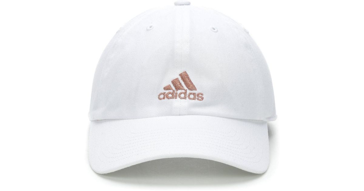 white adidas baseball cap