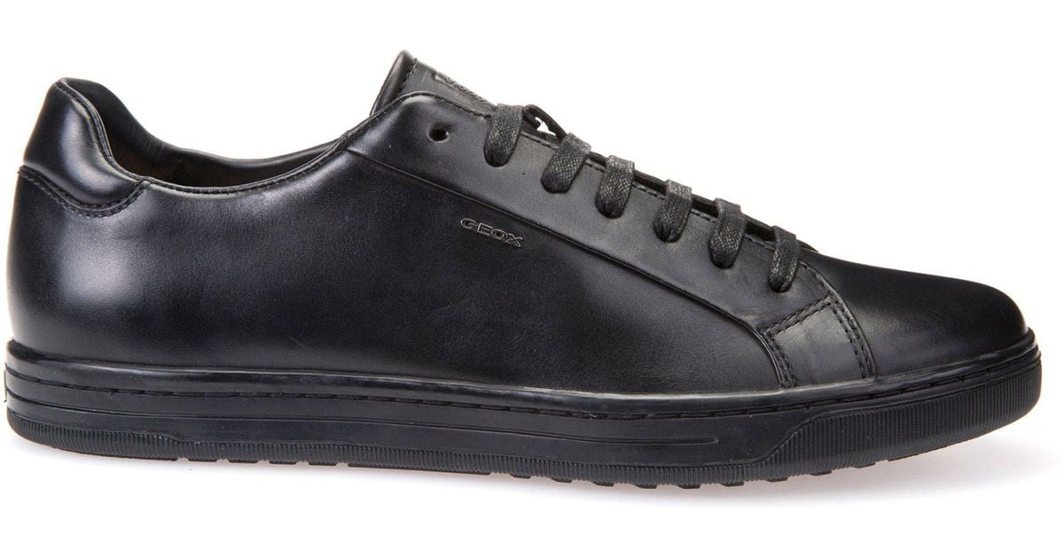 Geox Leather Ricky Sneaker U64w1f in Black for Men - Lyst