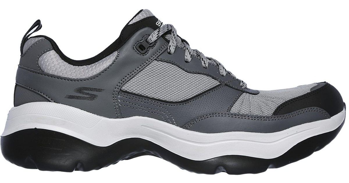 Skechers Leather Gowalk Mantra Ultra in Black Gray (Black) for Men ...
