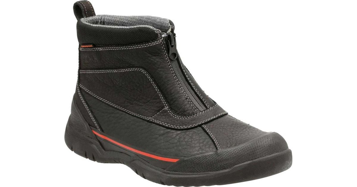 Clarks Rubber Allyn Up Waterproof Zipup Boot in Black for Men Lyst