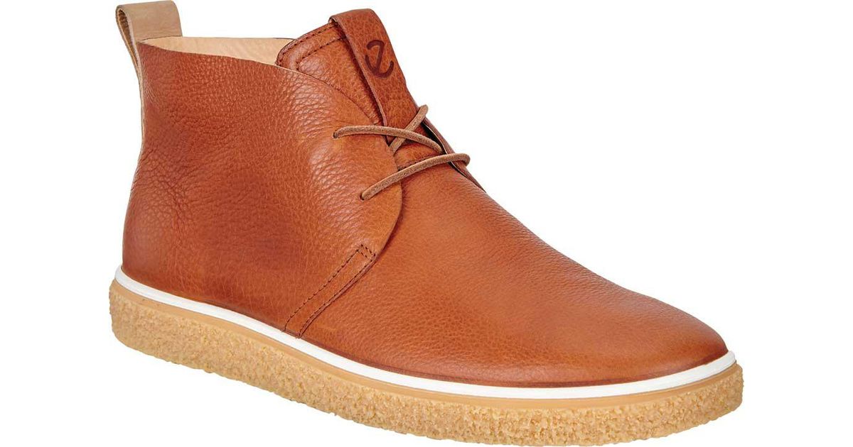 Ecco Leather Crepe Tray Chukka Boots in 