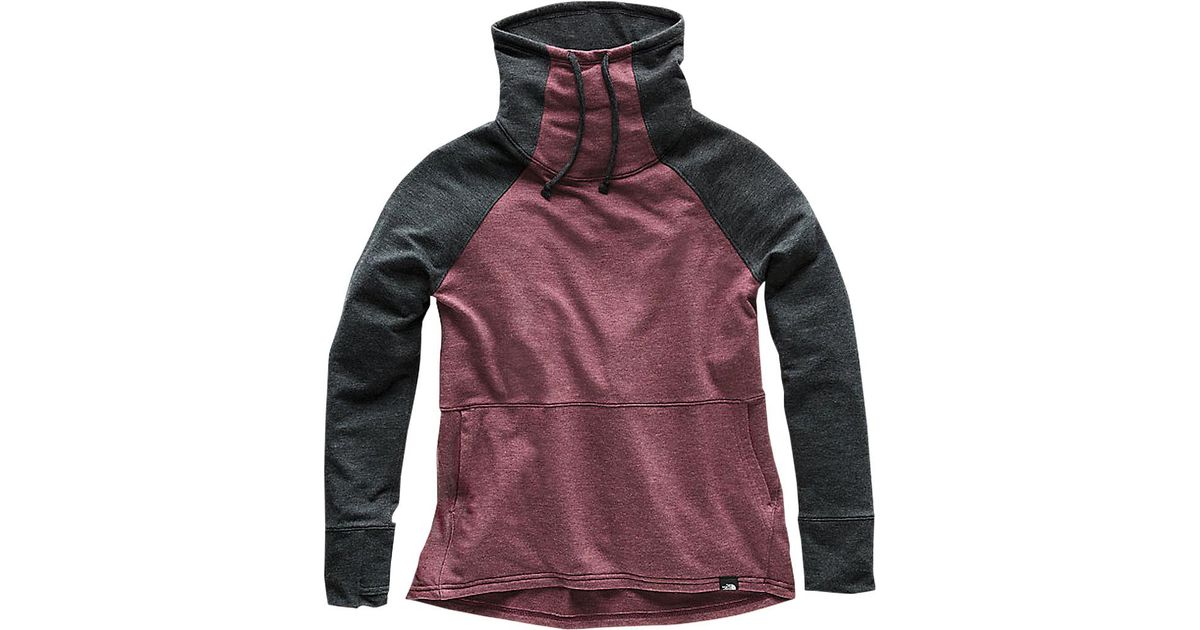 the north face women's terry funnel neck pullover