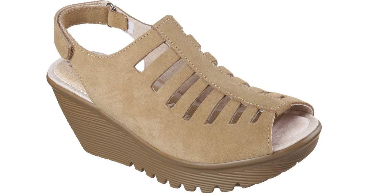 skechers parallel wedge sandals