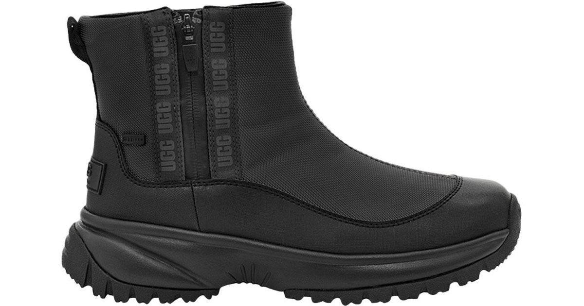 UGG Wool Yose Zip Waterproof Snow Boot in Black Lyst
