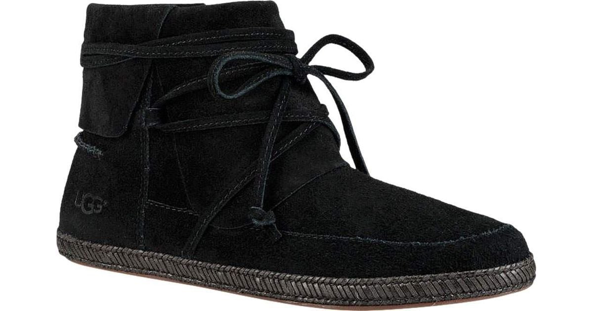 UGG Rubber Reid Ankle Boot in Black Suede (Black) Lyst