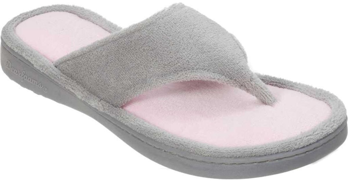 dearfoams terry thong slippers