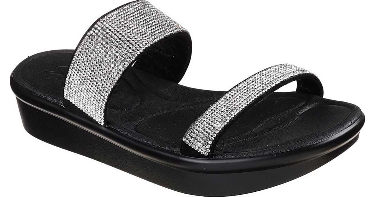 skechers black slides