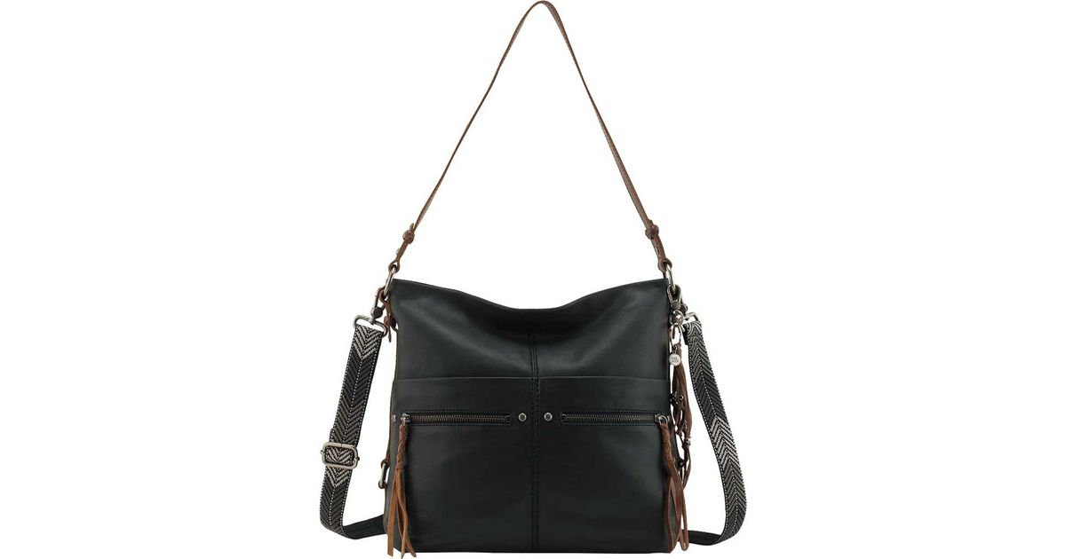 the sak black leather shoulder bag