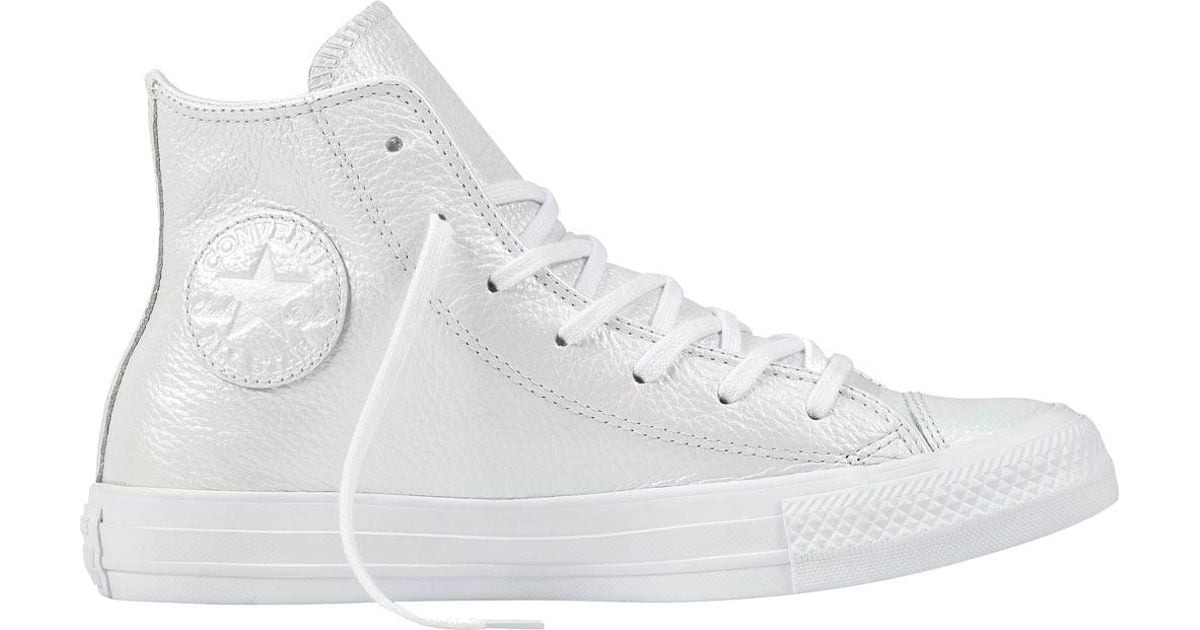 white iridescent converse