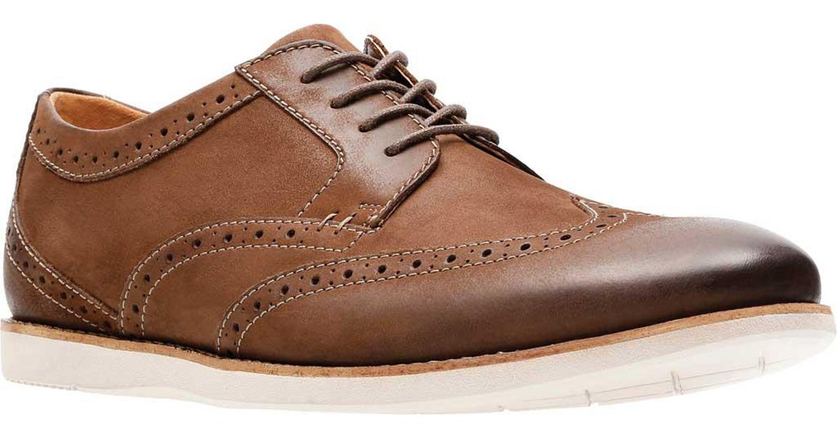 clarks raharto wing men's wingtip oxford shoes