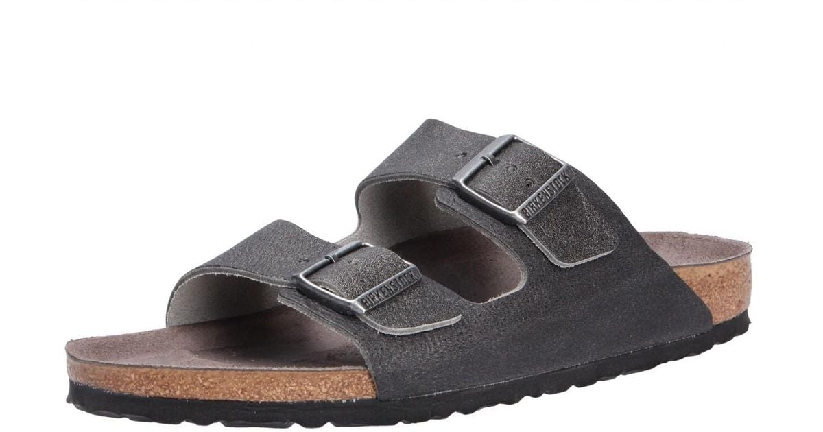 Birkenstock Leather Clogs Grey Herren Pantolette in Grey - Lyst
