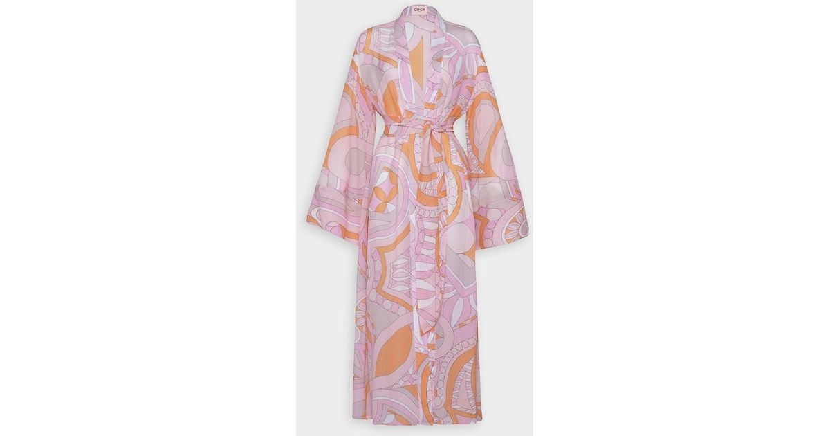 Cin Cin Oracle Sheer Robe In Medina in Pink | Lyst