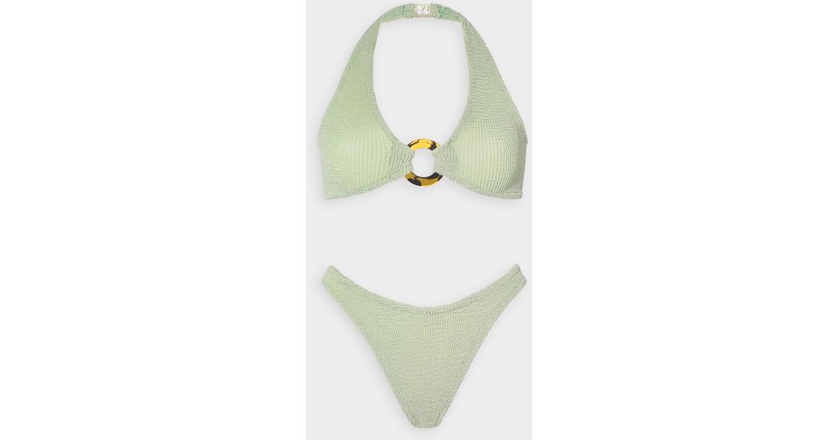 Hunza G Synthetic Coco Bikini In Sage Lyst