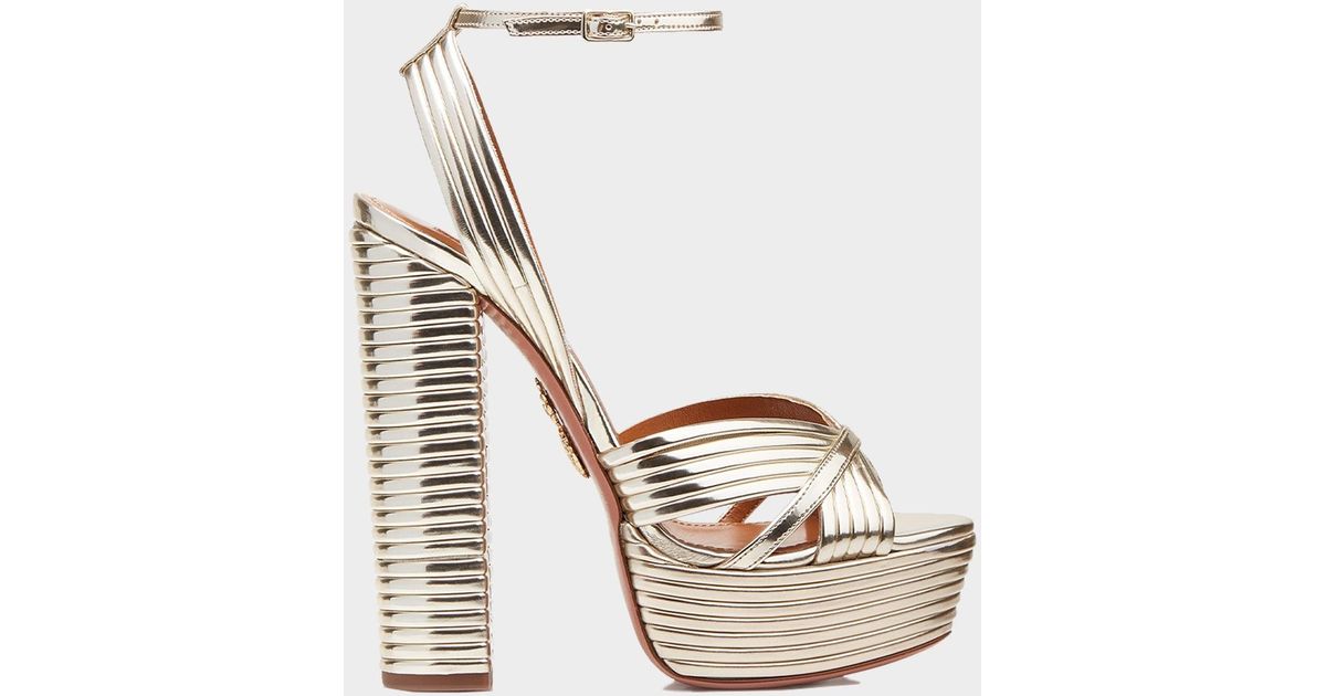 aquazzura sundance gold