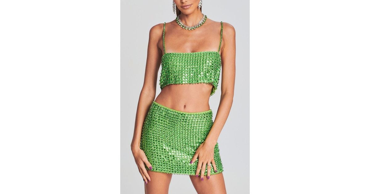 retroféte Ruby Crystal Skirt In Lime Punch in Green | Lyst