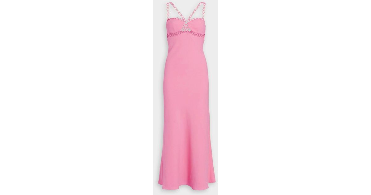 SIMKHAI Sevilla Crochet Ring Midi Dress in Pink Lyst