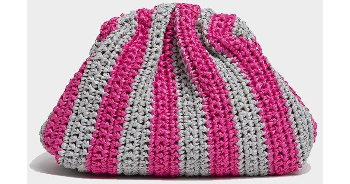 Maria La Rosa Synthetic Game Crochet Mini Clutch Bag In Magenta in Pink ...