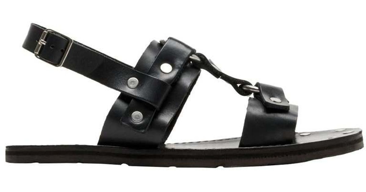 RE/DONE Leather 70s Tire Tread Sandal in Black | Lyst