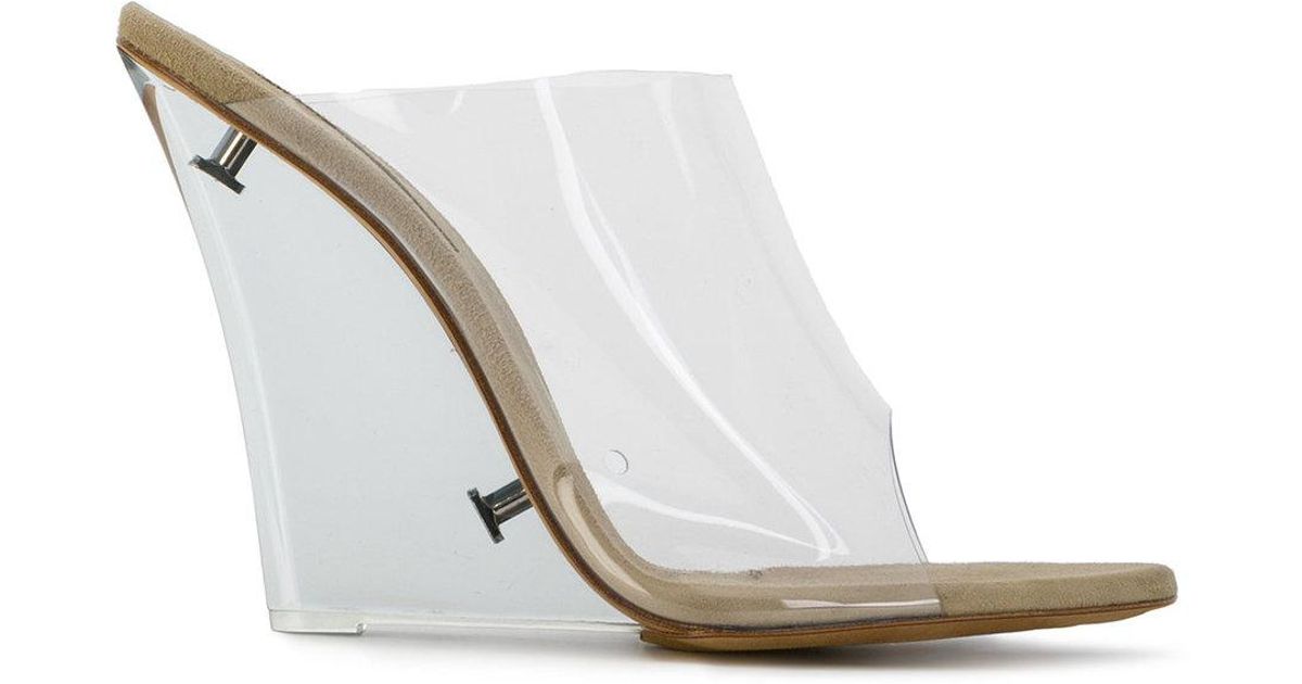 clear wedge mule