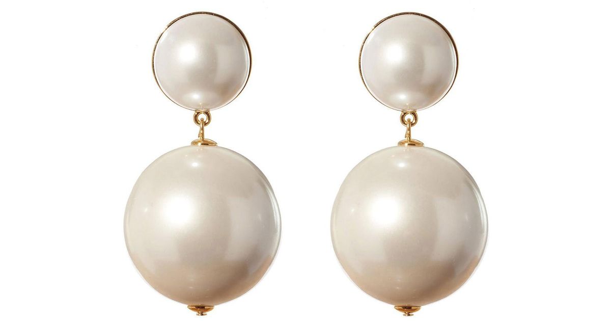 Lele Sadoughi Synthetic Pearl Door Knocker Earrings - Lyst