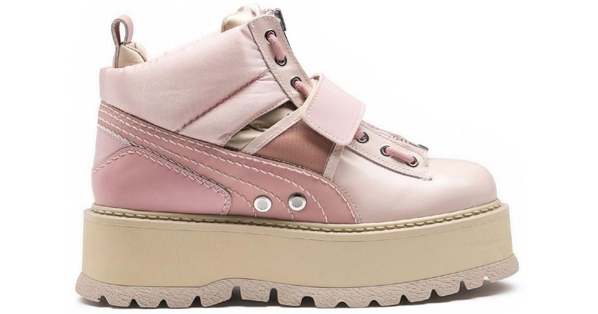 Puma Satin Pink Fenty X By Rihanna Sneaker Boots Lyst
