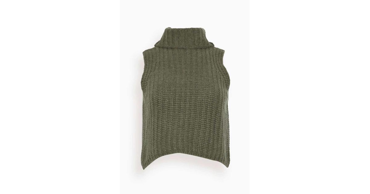 SABLYN Cashmere Saige Sleeveless Turtleneck In Kernwood in Green Lyst