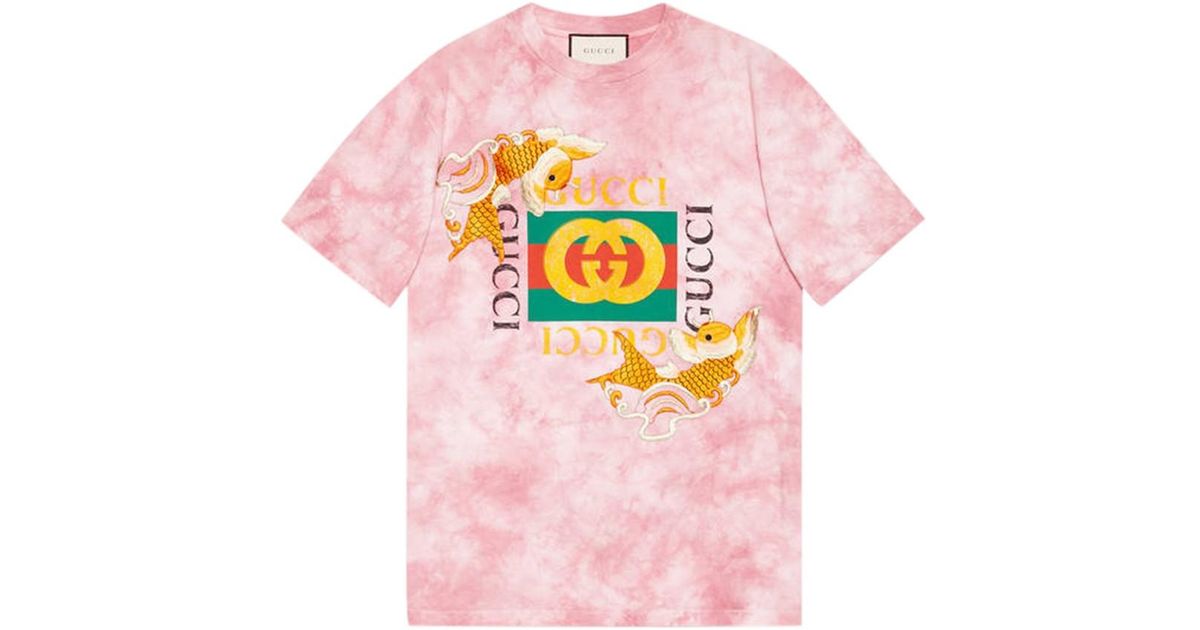 gucci in pink shirt