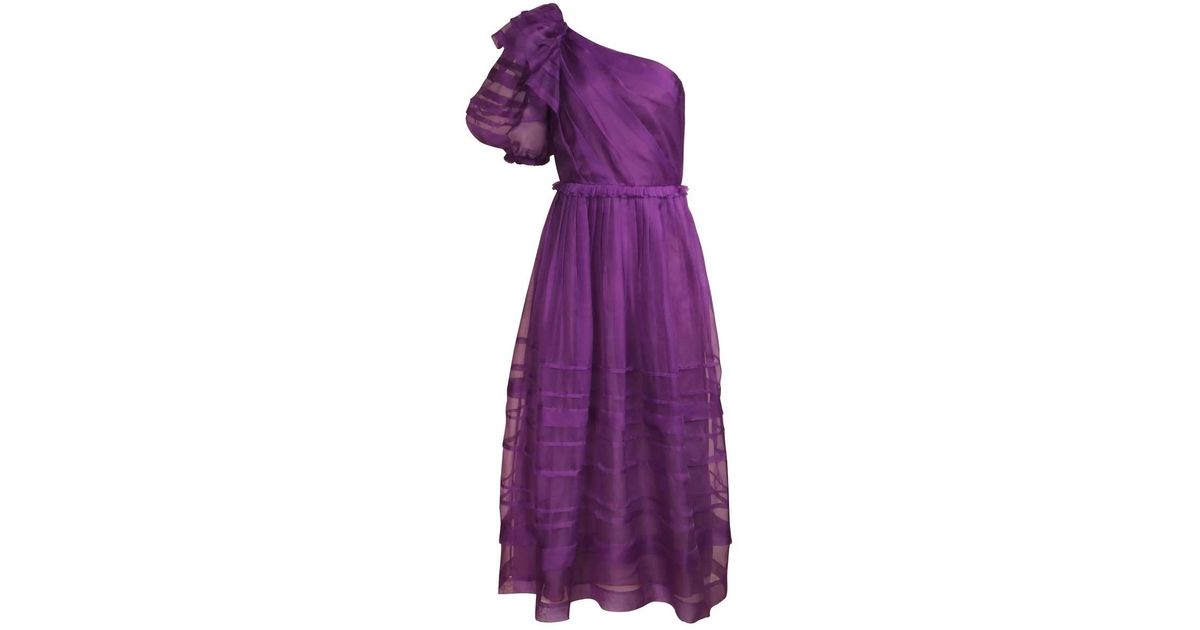 Ulla Johnson Artemis One Shoulder Dress in Purple | Lyst