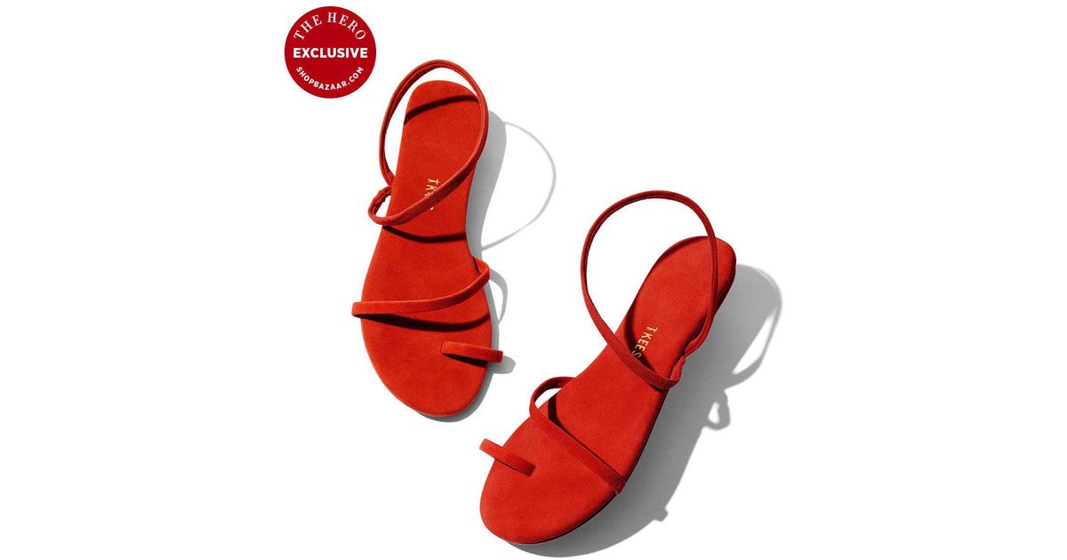 red mia sandals