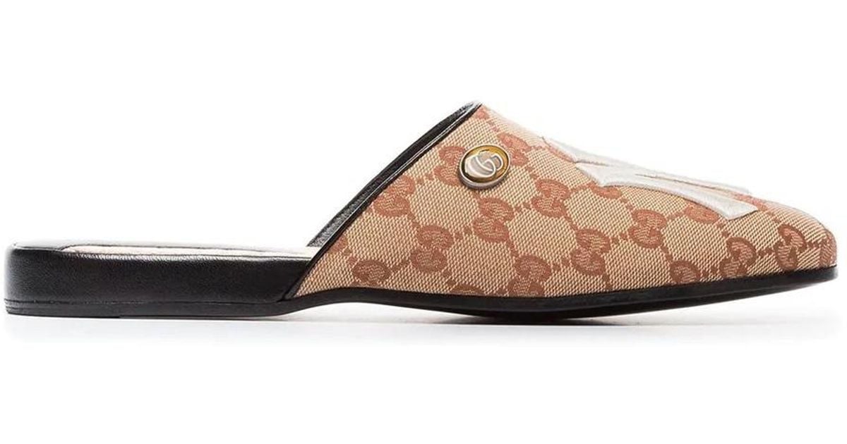 Gucci Leather Ny Yankees Mules in 