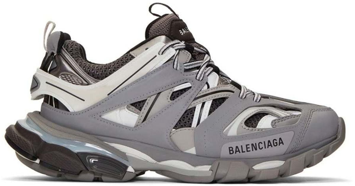 Balenciaga Grey And White Track Sneakers in Gray for Men - Save 44% - Lyst