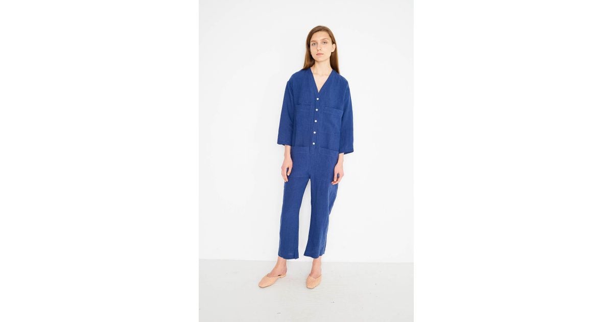 ilana kohn tuck coverall denim
