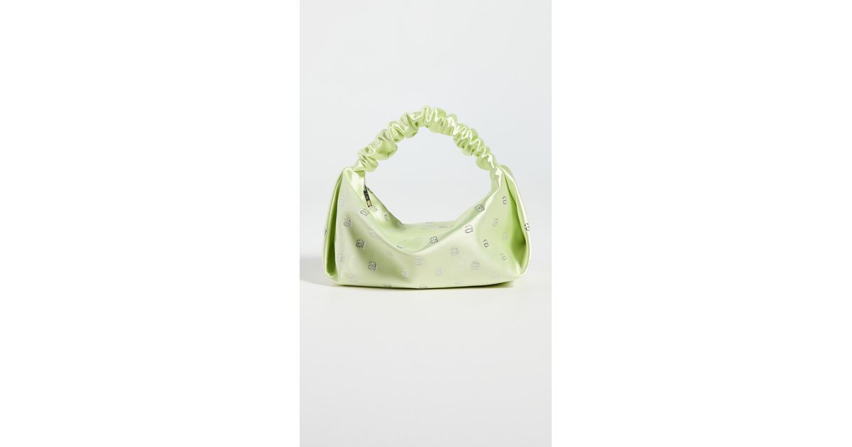 Alexander Wang Scrunchie Logo Embellished Mini Bag in Green | Lyst