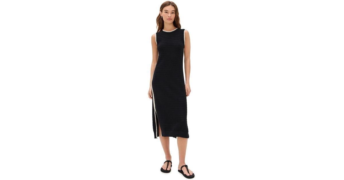 black fitted knit dress Long Sleeve Noir Knit Dress 2 / Noir main image 1