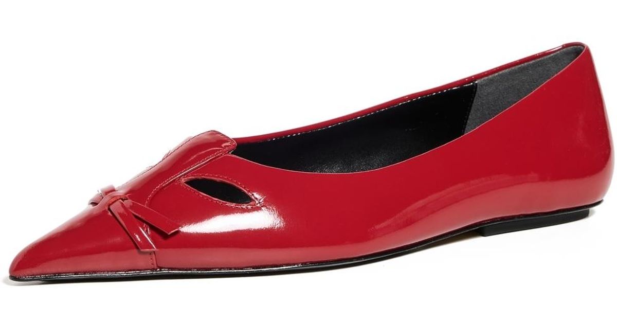 Marc Jacobs The Kat Ballerina Flats in Red | Lyst Canada