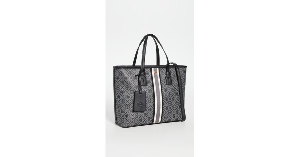 t monogram small coated canvas tote