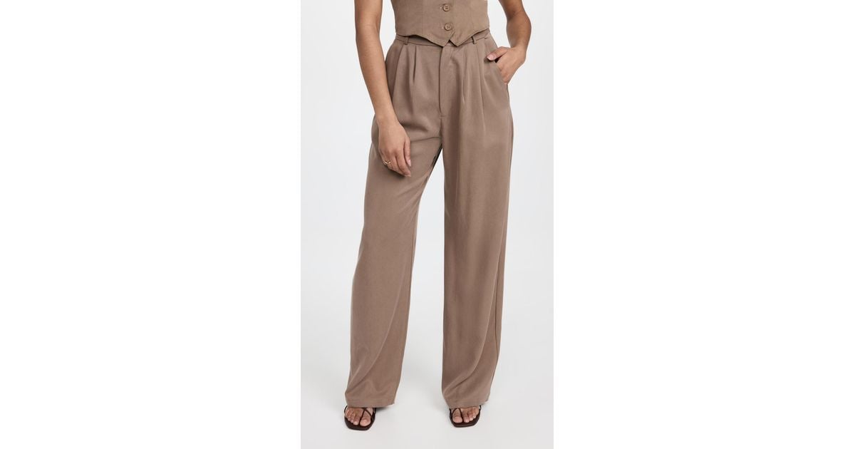 Reformation Mason Pants in Brown | Lyst